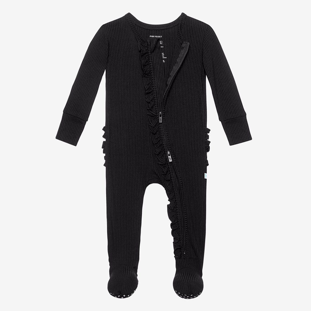 POSH-PEANUT-FALL2020-BLACK-RIB-RUFFLED-ZIPPERED-ONE-PIECE-0275