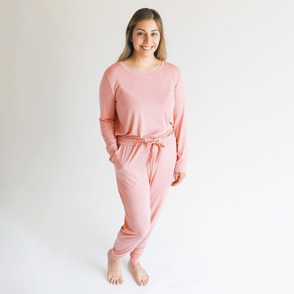 Dusty Rose Women’s Long Sleeve Scoop Loungewear
