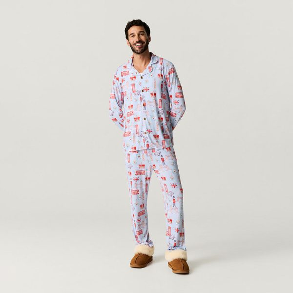 Posh London Men’s Luxe Pajama Pant Set