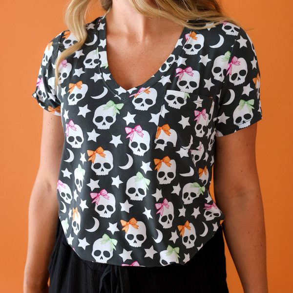 Kelly Skelly Women’s V-Neck Tee