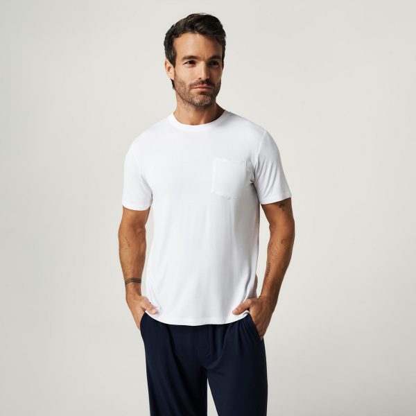 Men’s White Pocket Tee