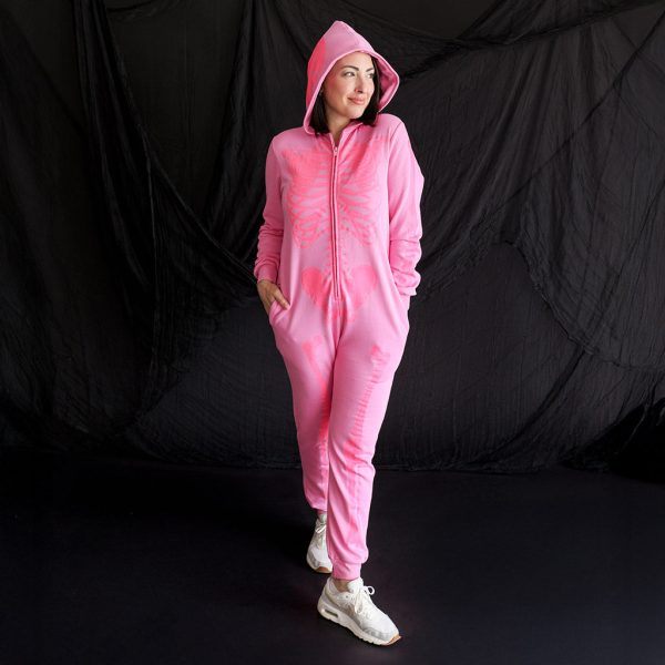 Posh Skelly Women’s Fleece Hooded Jumpsuit