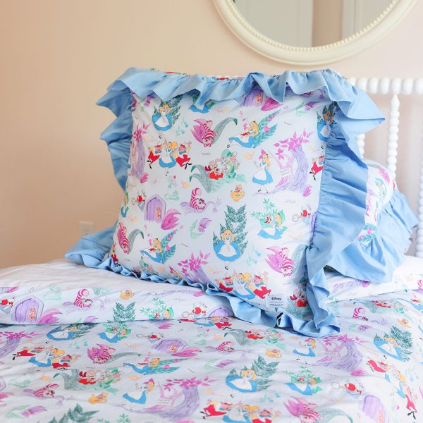 Disney Adventures in Wonderland Ruffled Euro Sham