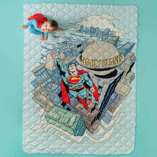 Superman & Soaring Superman Reversible Quilted Patoo® Blanket