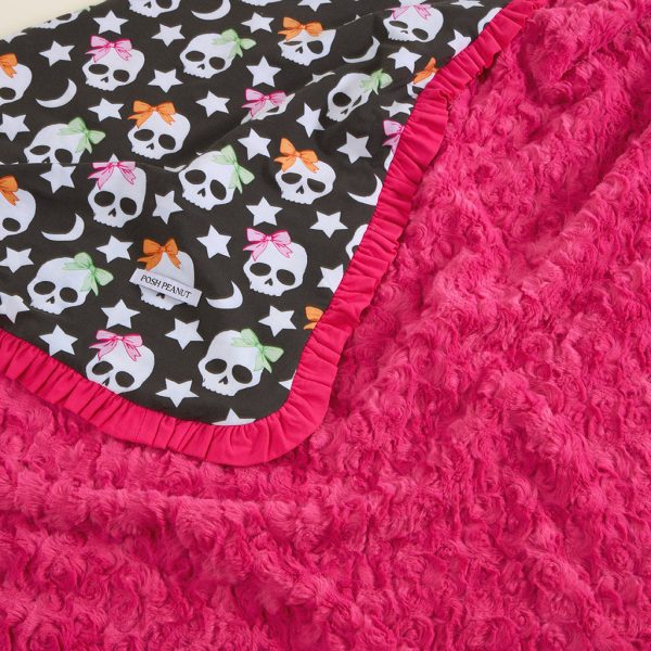 Kelly Skelly Minky Ruffled Luxette Patoo® Blanket