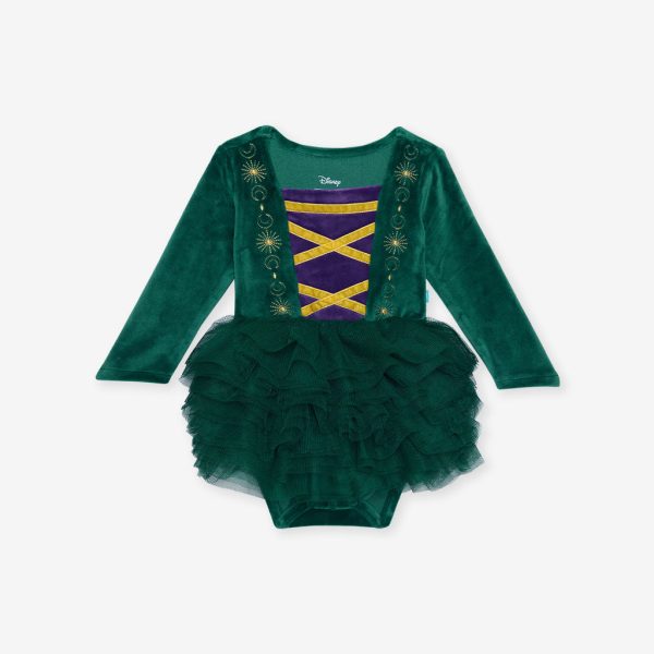 Disney Hocus Pocus Winifred Velour Tulle Bodysuit Dress