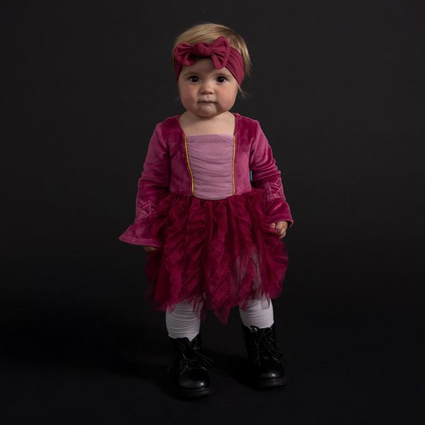 Disney Hocus Pocus Sarah Velour Tulle Bodysuit Dress