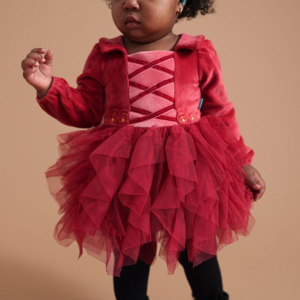 Disney Hocus Pocus Mary Velour Tulle Bodysuit Dress