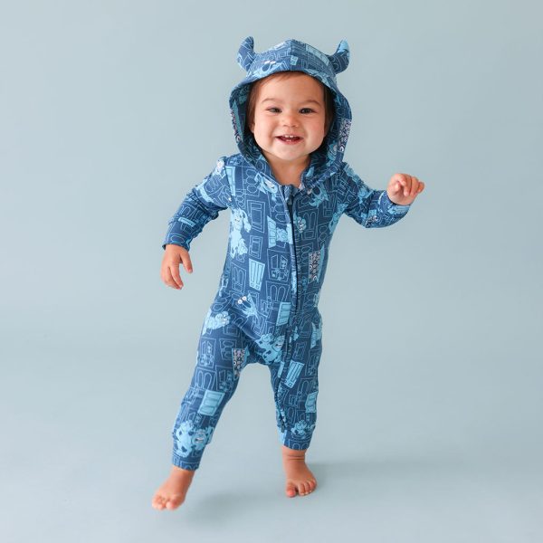 Disney Monster Glow French Terry Sulley Hooded Romper