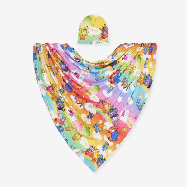 Care Bears™ x Sesame Friends Swaddle Beanie Set